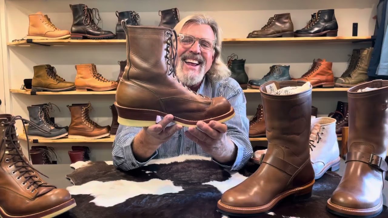 Джон Лофгрен White Shadow Shell Cordovan European Patina Progress
