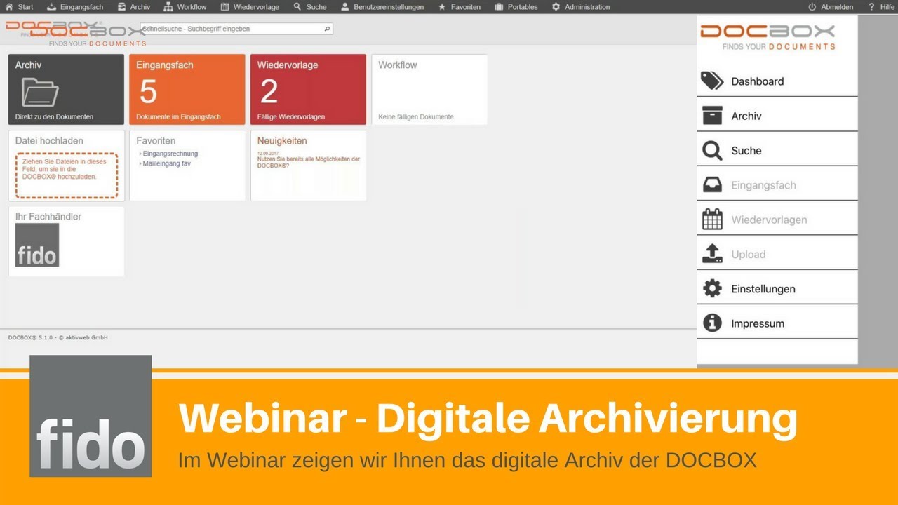 #Archivierungssoftware. Livedemo der DOCBOX Business Version.
