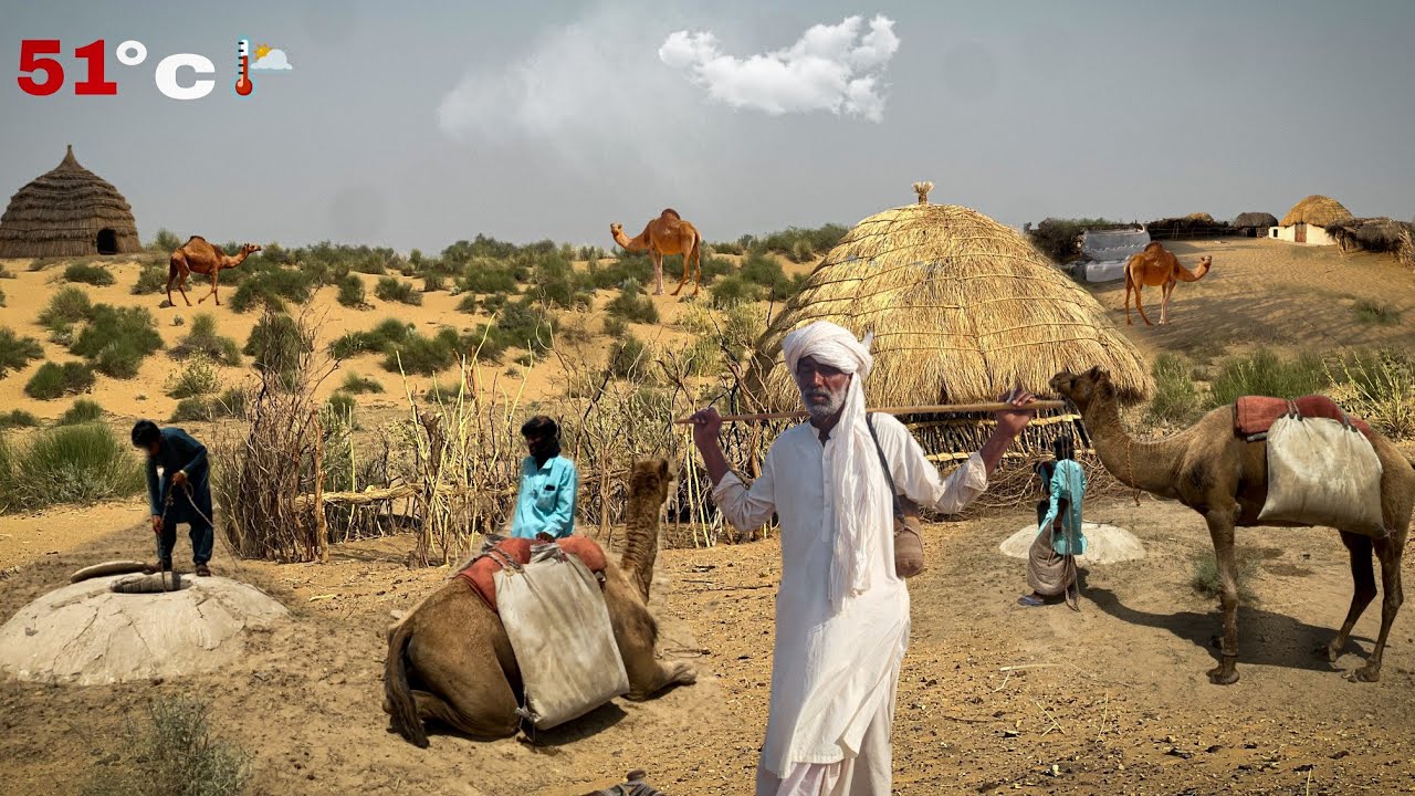 Unseen Desert  Village Life Pakistan | Ancient Culture | desert in temperature 51&deg;c🌡️| desert life