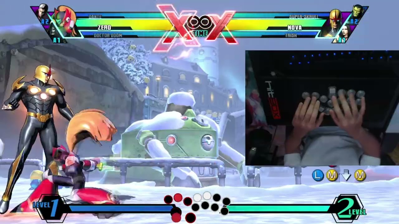 UMvC3 Leverless Lightning Loops Handcam w/ inputs and Tips