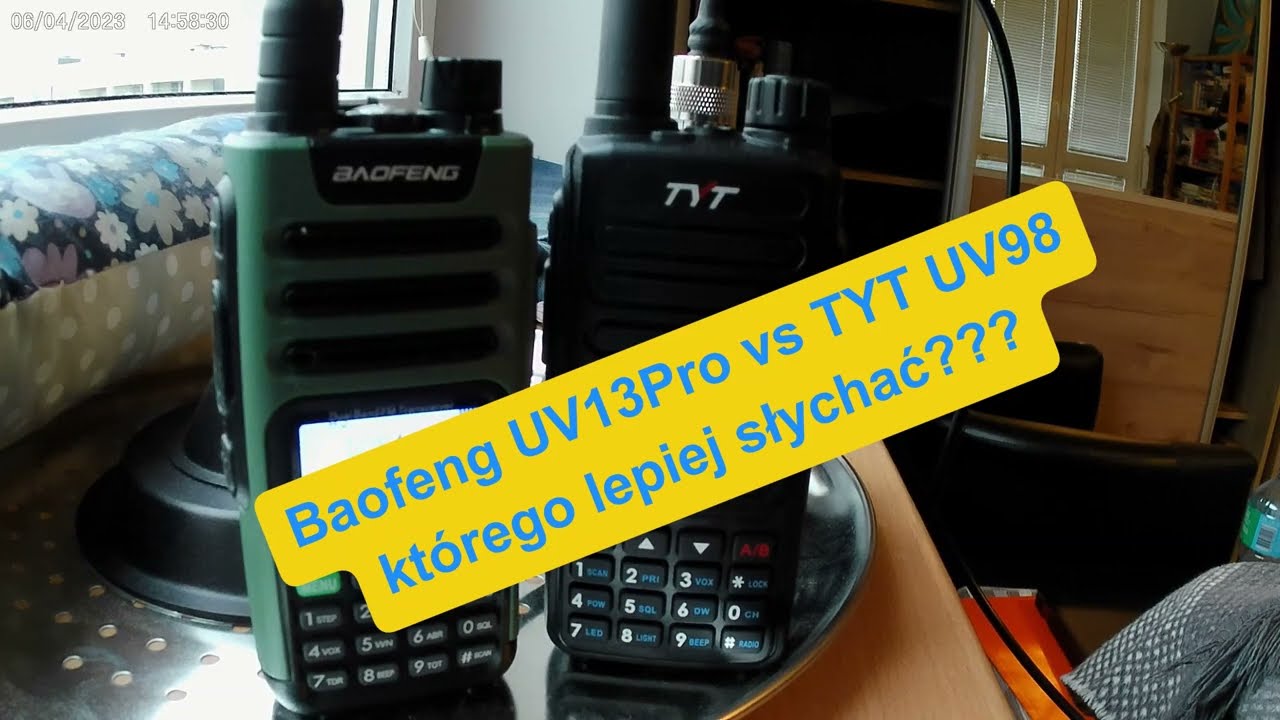Baofeng 13 Pro vs TYT UV98, por&oacute;wnanie zasięgu.