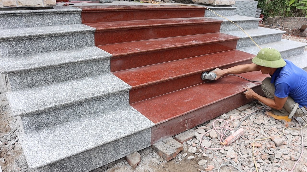 How To Install Stone Granite Porch Steps - Design & Build Porch Step