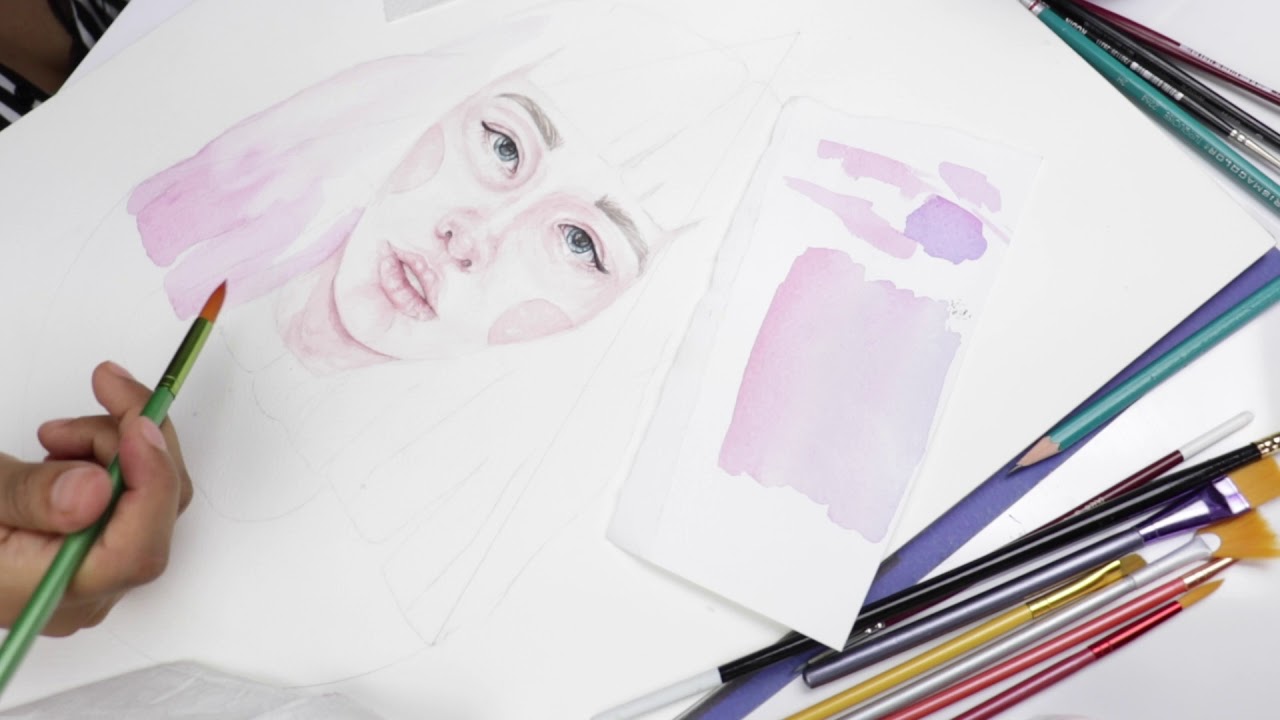 Rostro en acuarela  &hearts; Watercolor portrait