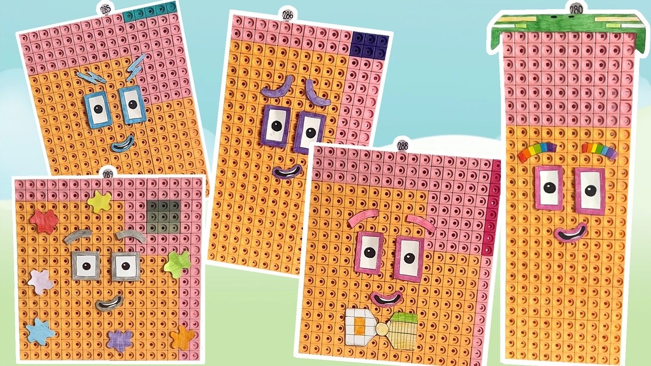 Numberblocks 280-289 Mathlink Cubes | Giant Numberblocks | Square Numbers, Times Tables & More