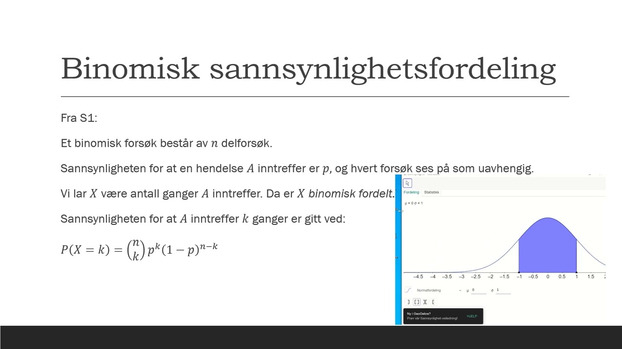 Forventningsverdi - Binomisk fordeling