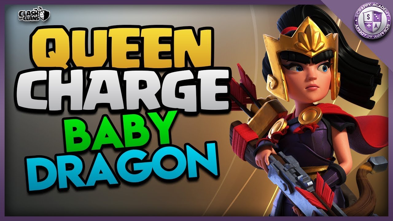 [TH10] Queen Charge Mass Baby Dragon Strategy in Clash of Clans