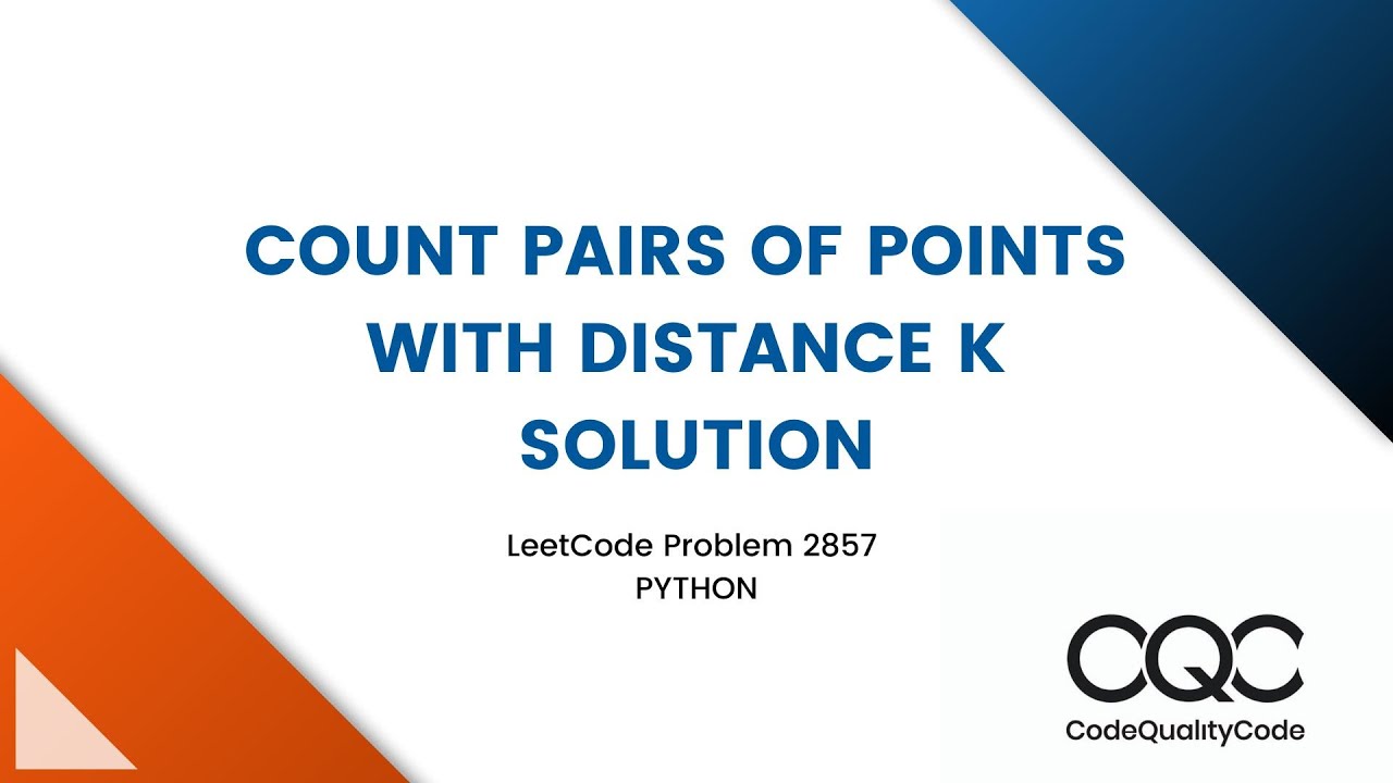 Count Pairs Of Points With Distance K - Leetcode problem 2857