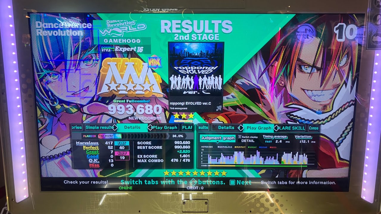 DDR World Roppongi Evolved ver. C EDP 993k