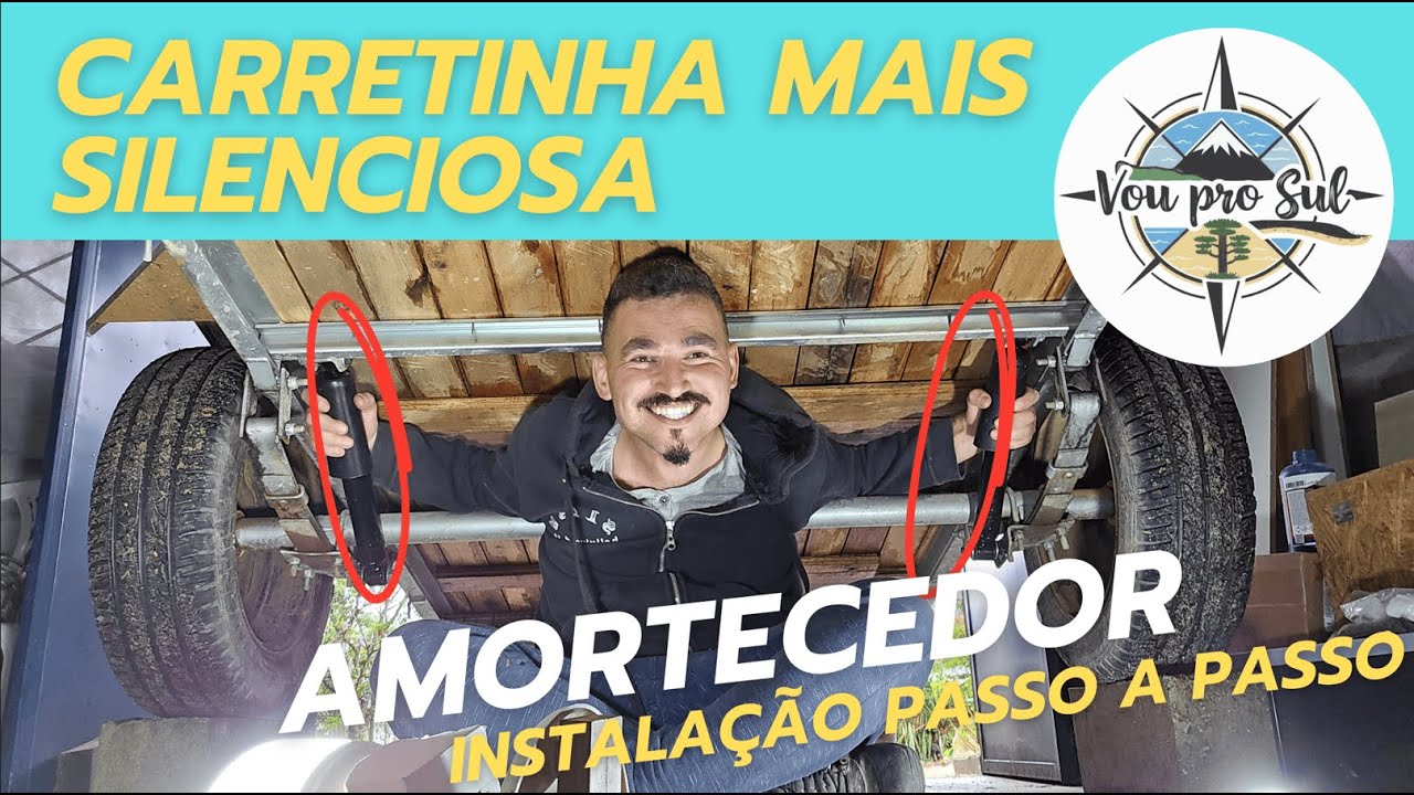 AMORTECEDOR NA CARRETINHA - INSTALAÇÃO PASSO A PASSO