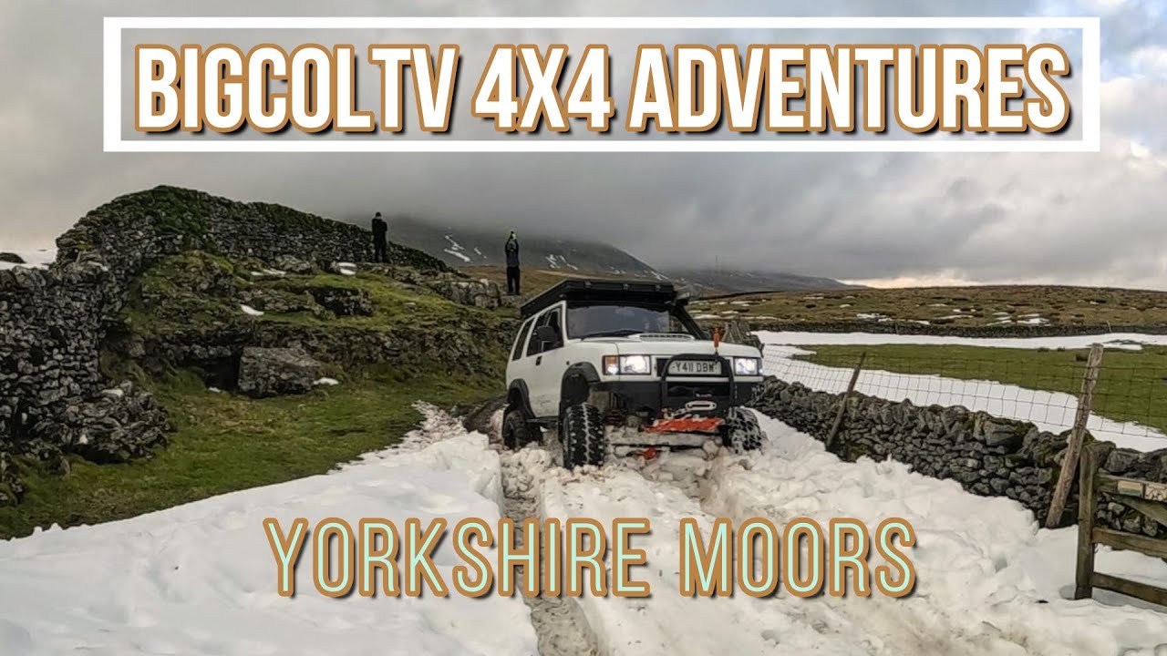 BIGCOLTV Yorkshire moors on a snowy weekend, winching & snow drifts green laning UK recovery needed!