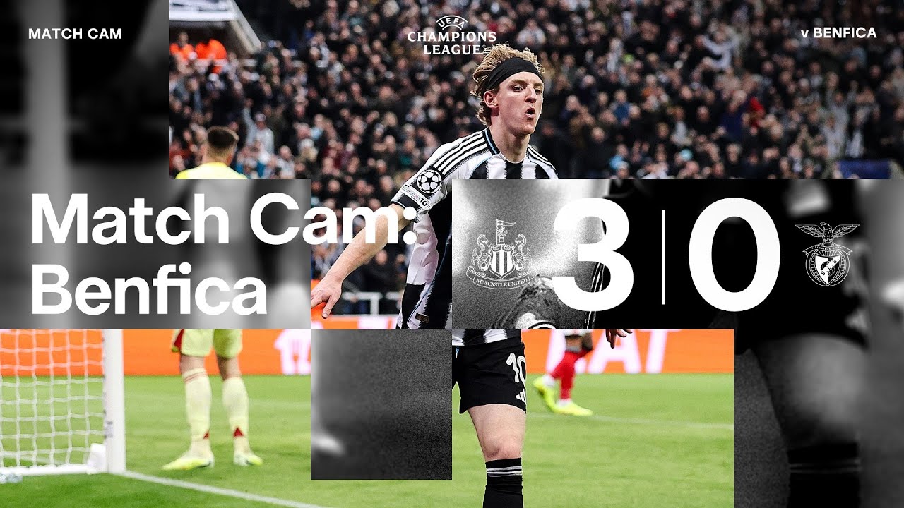 GORDON STRIKES AGAIN 💫 Match Cam 🎥 Newcastle United 3 Benfica 0 | UEFA Champions League