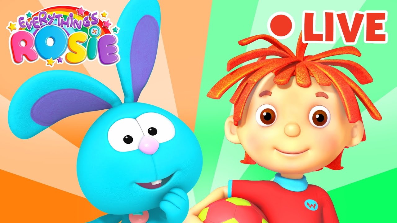 🔴 LIVE | HUGE CARTOON MARATHON! 🌟 Best Preschool Learning Videos #EverythingRosie