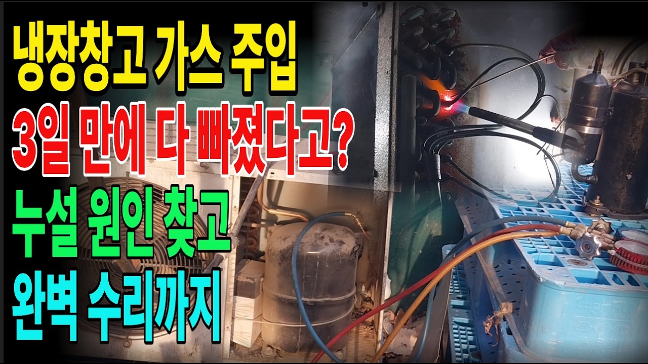 냉장창고 가스 3일 만에 다 빠졌다고? 누설 원인 찾고 완벽 수리까지
