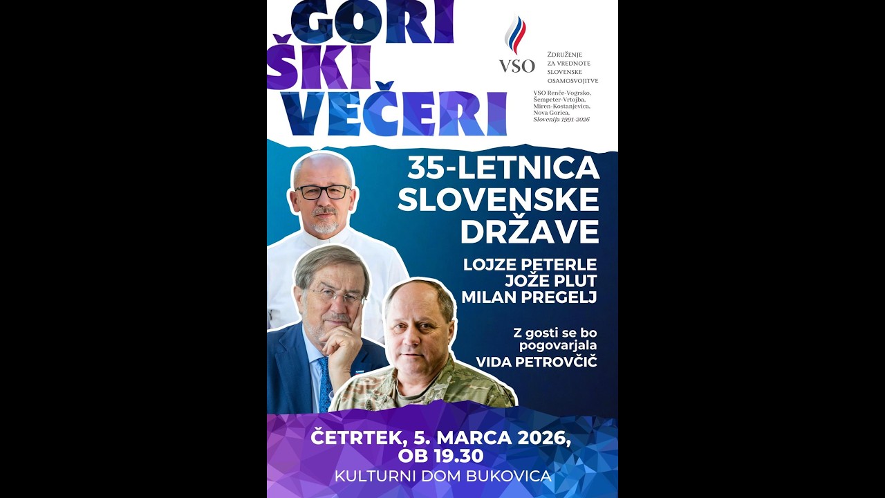 Goriški večeri: Lojze Peterle, Jože Plut in Milan Pregelj