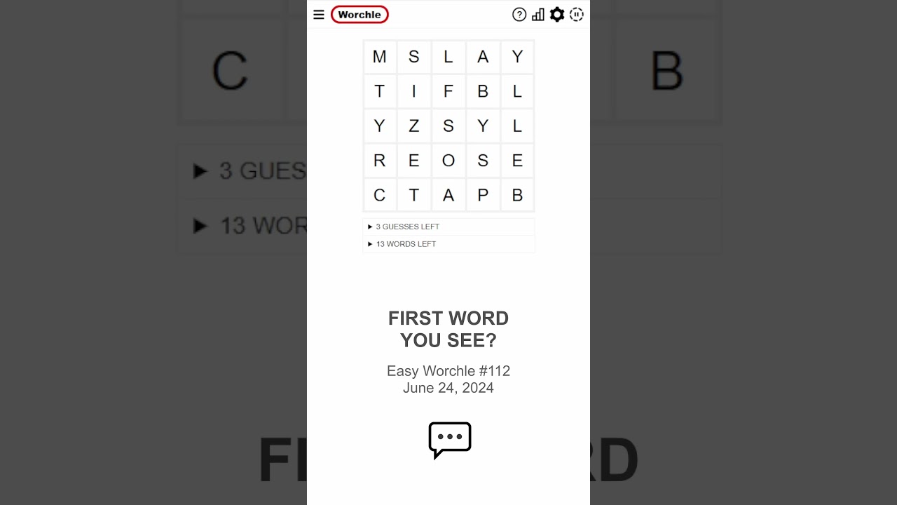 What's the first word you see? 💬 #worchle