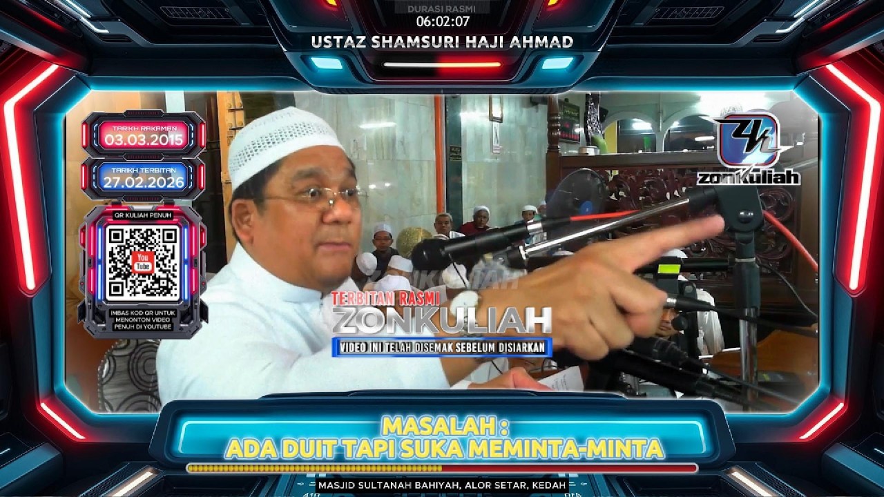 TAZKIRAH : Kisah Jemaah Eretria & Masalah Ada Duit Tapi Suka Meminta-Minta - Ustaz Shamsuri Ahmad