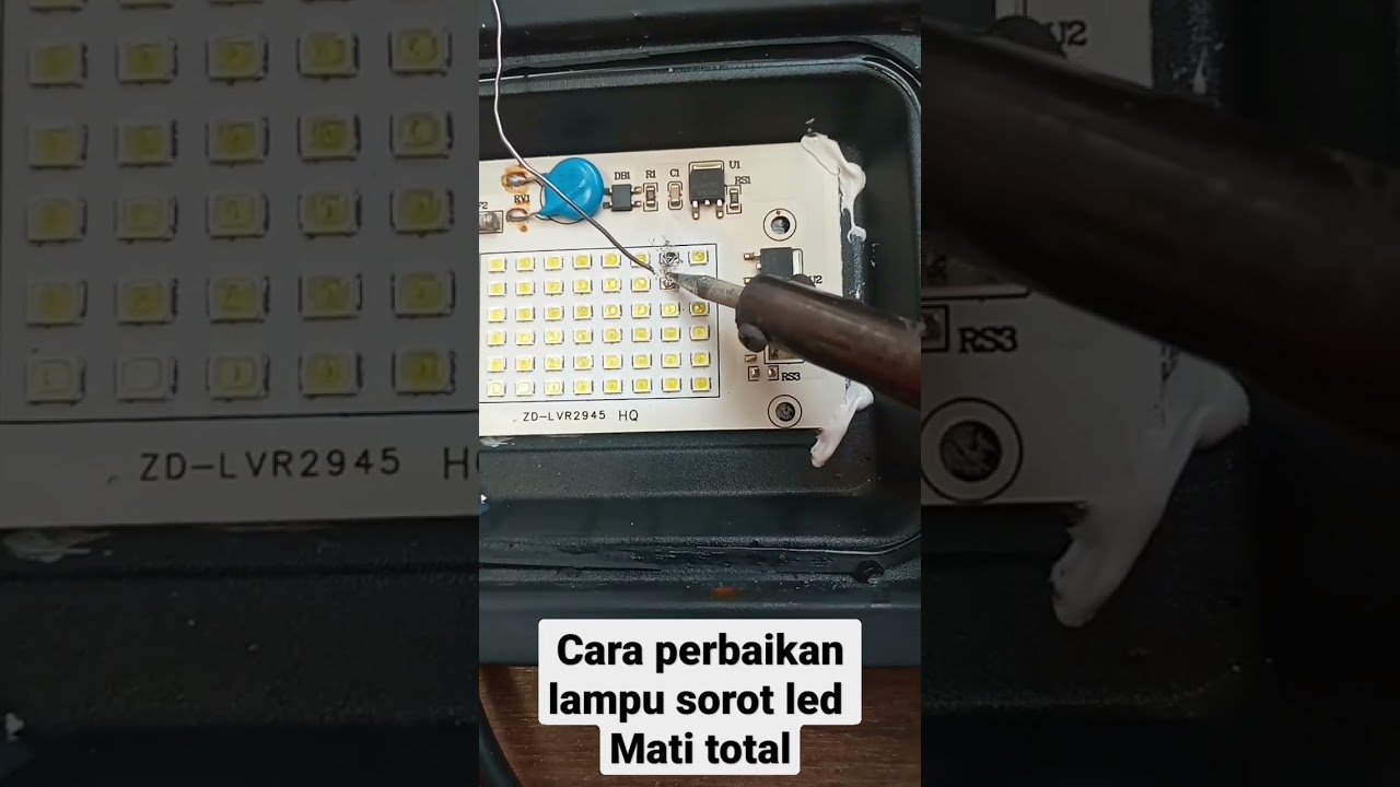 cara perbaikan lampu sorot led mati total#lampuled #perbaikan