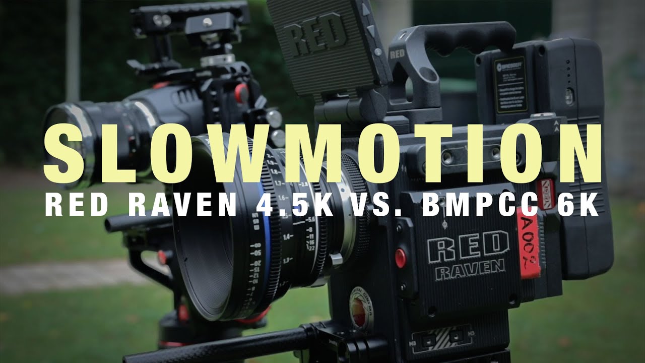 RED Raven 4.5k vs Blackmagic pocket 6k - SLOWMOTION comparison