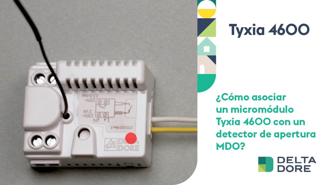 ¿Cómo asociar un micromódulo Tyxia 4600 con un detector de apertura MDO?