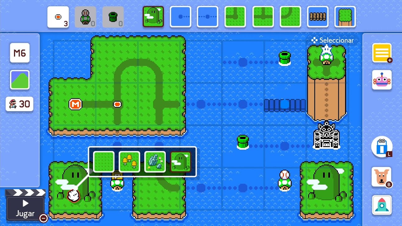 SUPER MARIO MAKER 2 / Inicio y tutorial del Editor de mundos de Nintendo Switch | Mundo 18