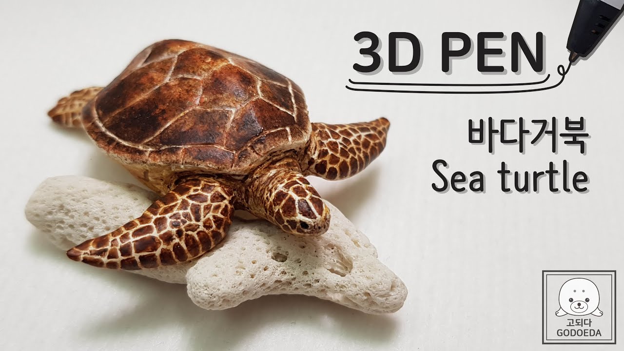 (한글 자막 / ENG Subs) 바다거북 / Making Sea Turtle / ウミガメ [3D PEN / 3D펜]