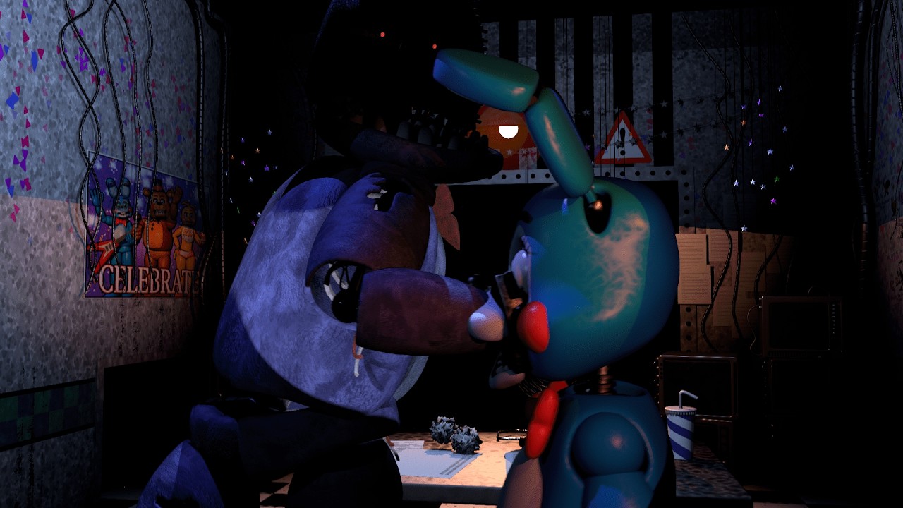 FNAF 2 in REAL TIME WITHERED BONNIE Attacks TOY BONNIE