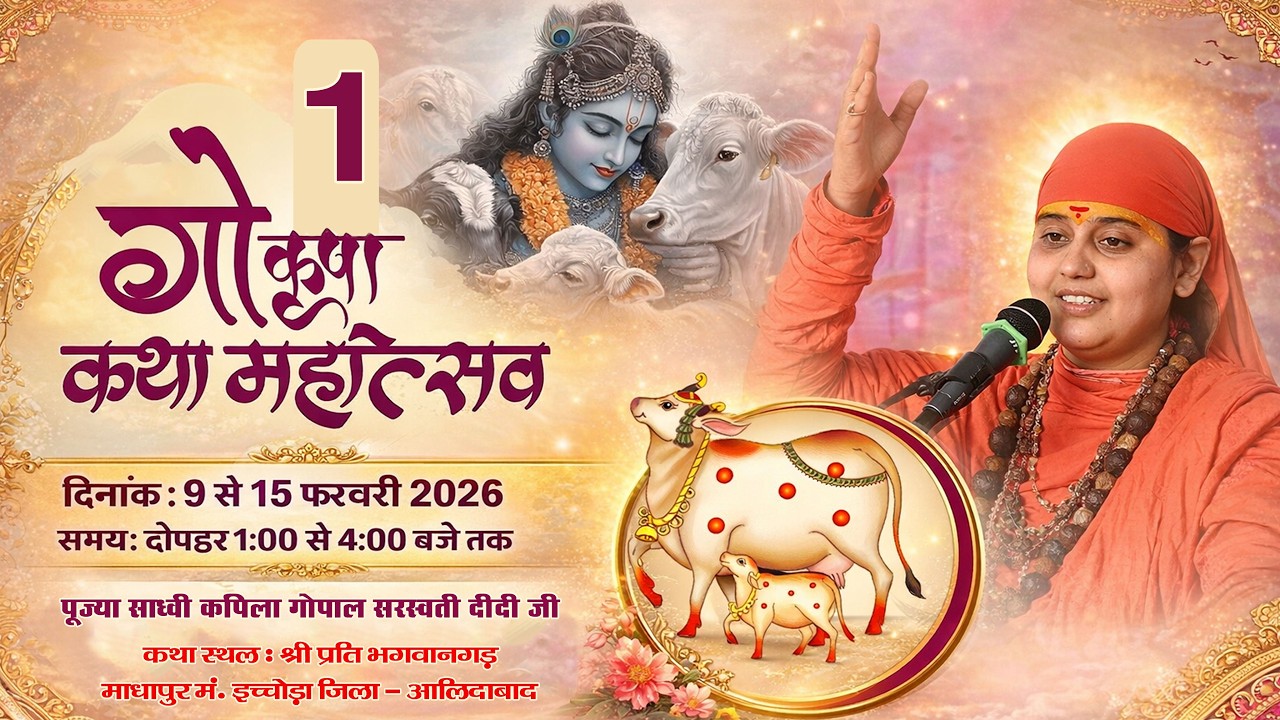 Day - 1 || श्री गौ कृपा कथा || माधापुर इच्चोदा, जिला आदिलाबाद ( महाराष्ट्र )
