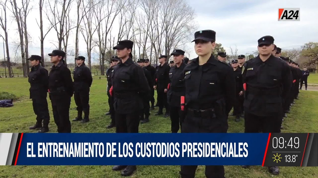 Entrenamiento de los custodios presidenciales