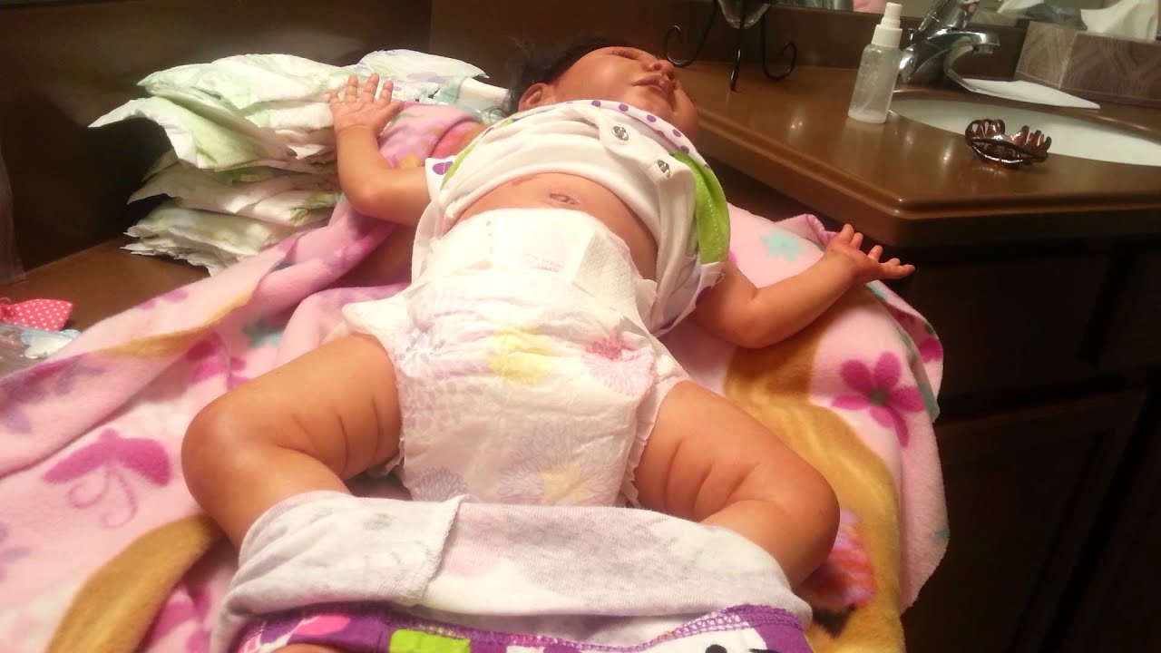 Reborn baby Paris Diaper Change