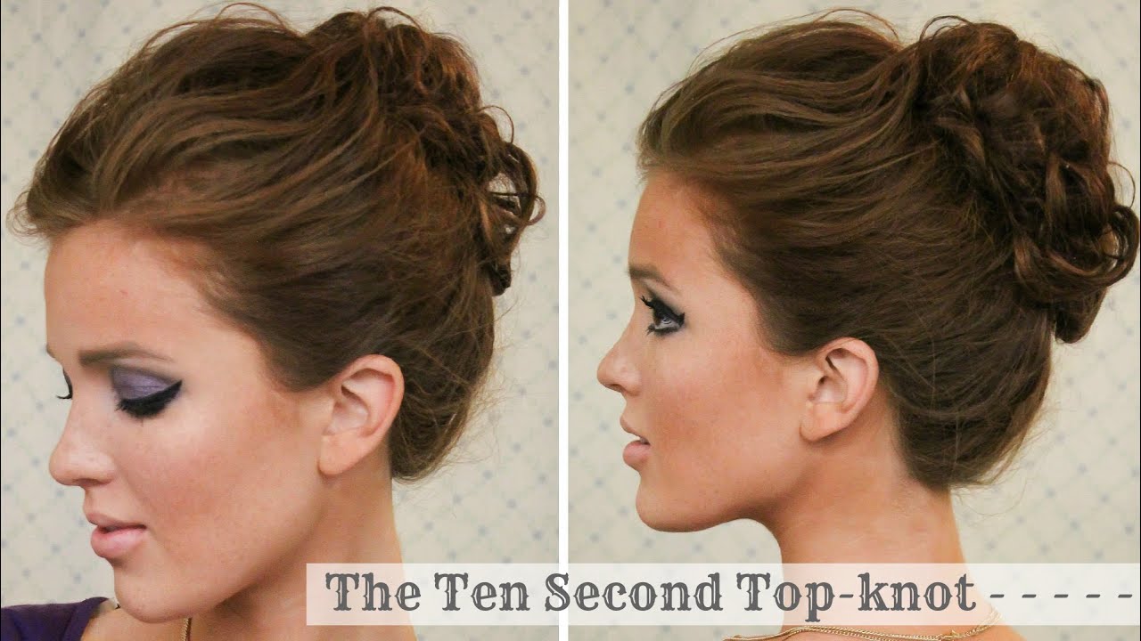 Hair Tutorial: The Ten Second Topknot