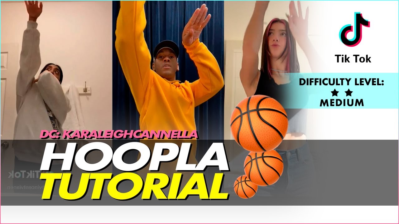 HOOPLA Tiktok dance tutorial | DC: Karaleighcannella