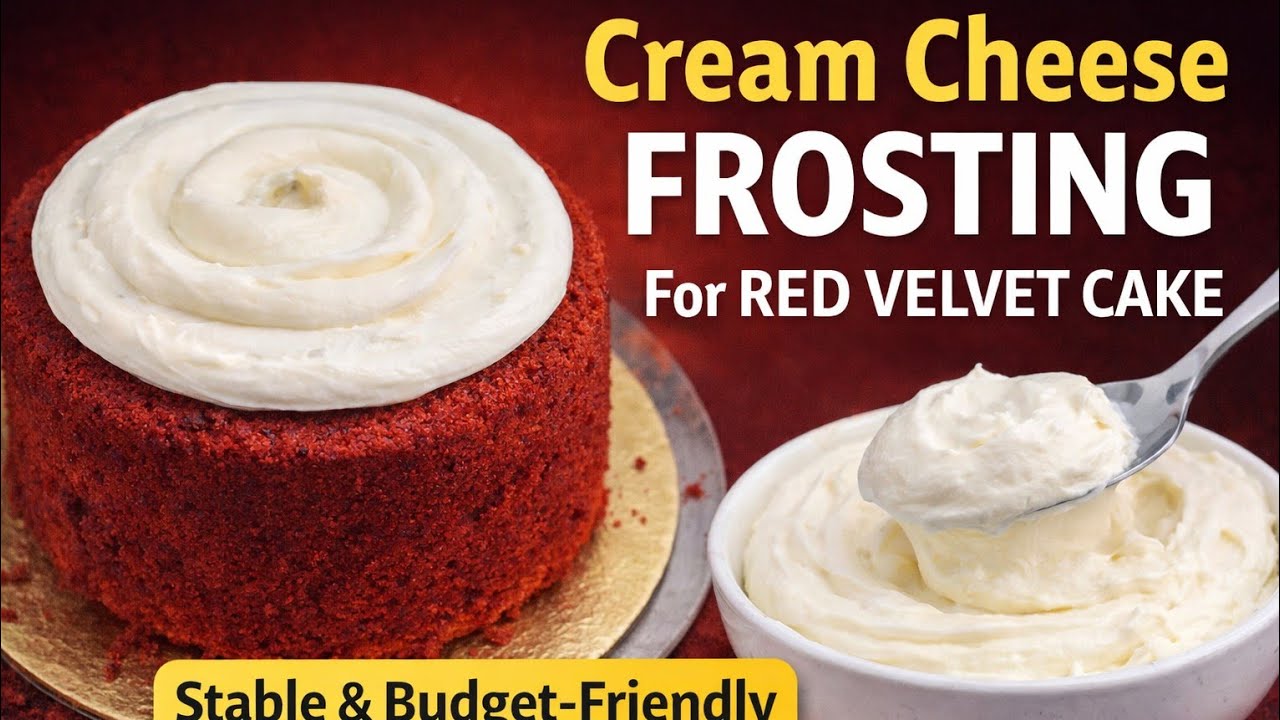 Red Velvet Cake Recipe without oven ||Red Velvet Cake Recipe with CreamCheeseFrosting
