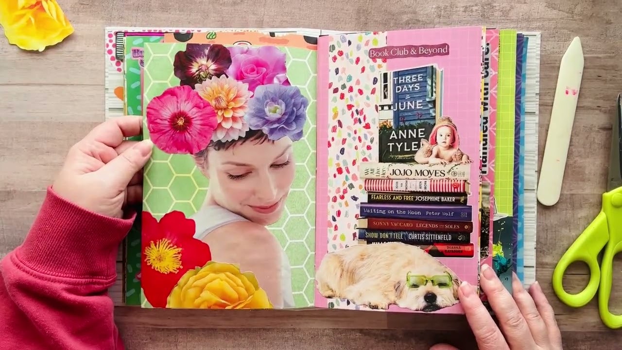See how I use my recently harvested fussy cuts! • Glue Books for the win!✂️