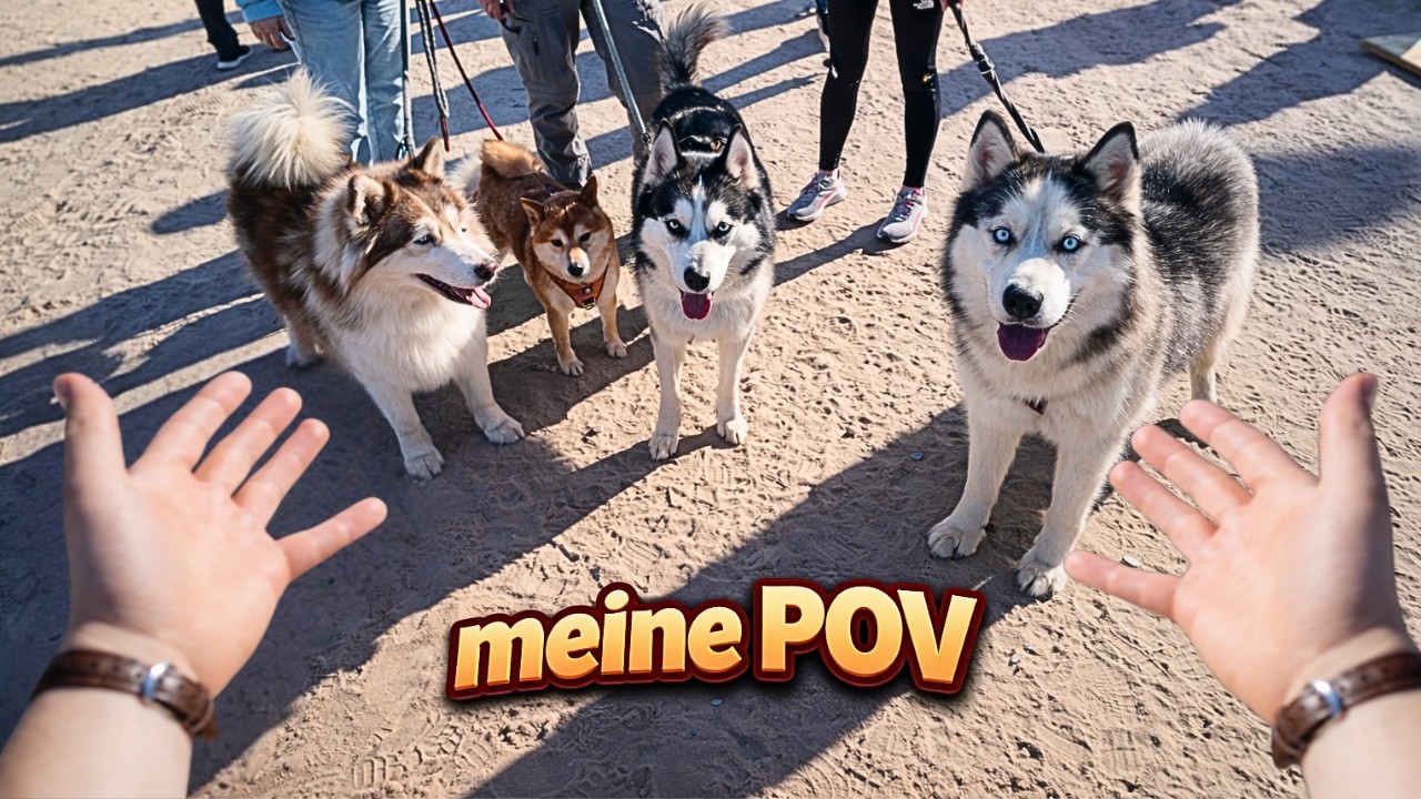 POV: Mein tag mit 500 Hunden 🐺🐺 Husky Schlittenrennen