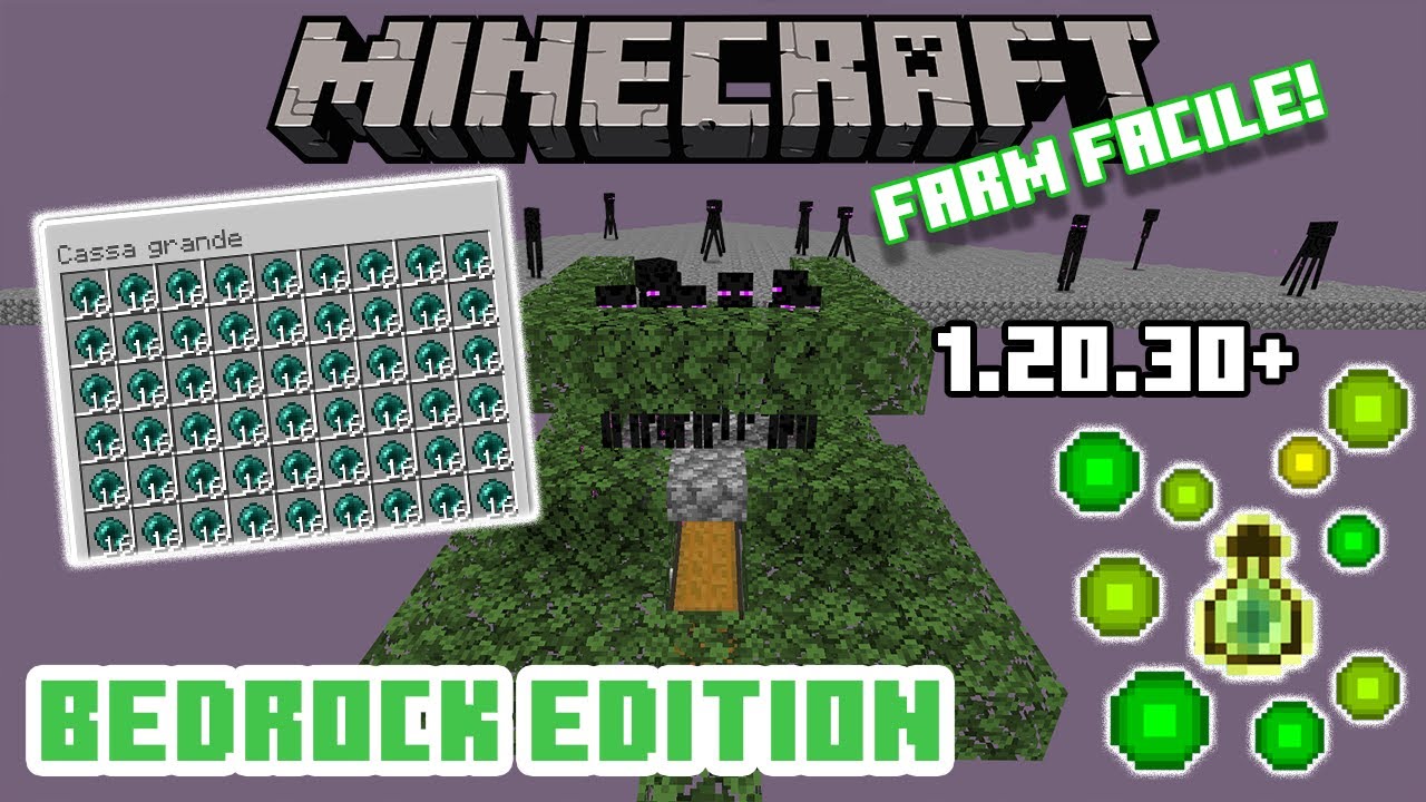 *NEW* La MIGLIORE FARM di ENDERMAN (EXP, Ender Pearl) per Bedrock Edition 1.20.30+ || MINECRAFT ITA