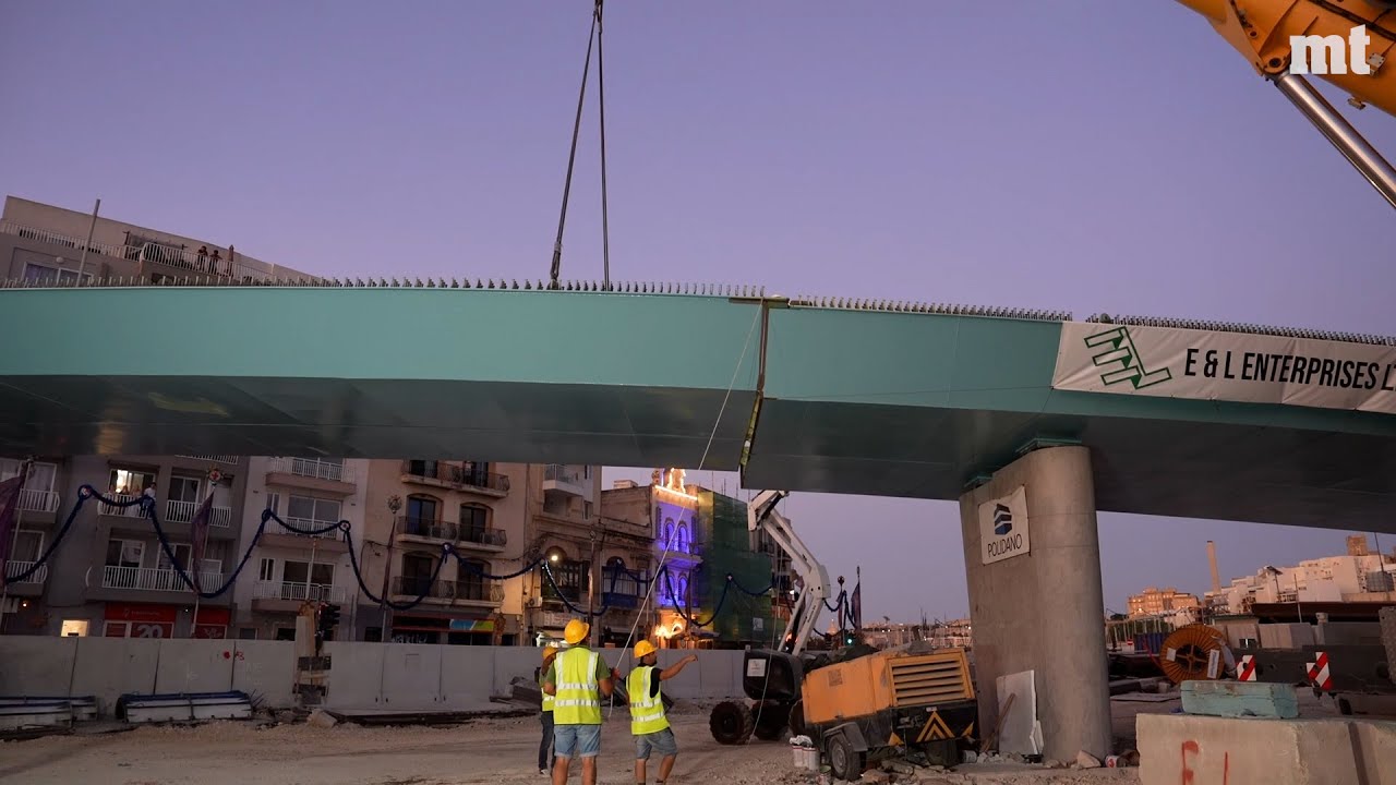 Infrastructure Malta Lays Third Section of Msida Creek Flyover