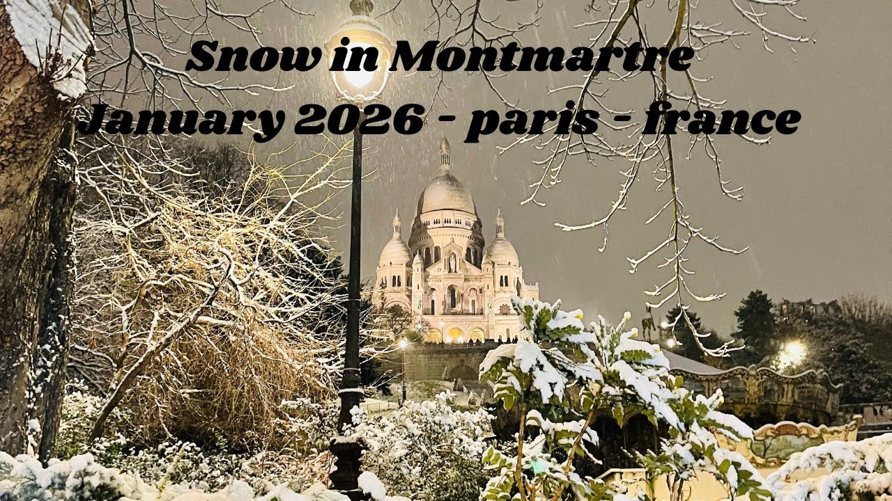 Paris Under Snow ❄️✨ | Rare Winter Magic in the City of Light | January 2026