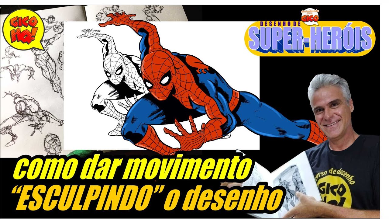 Curso Desenho de Super-Heróis : dando movimento aos PERSONAGENS