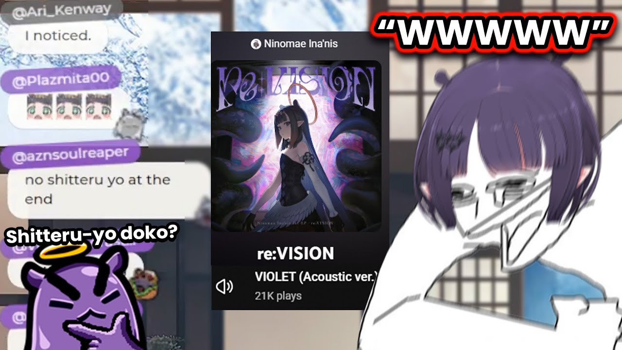 Ina made a little oopsie in the VIOLET acoustic version