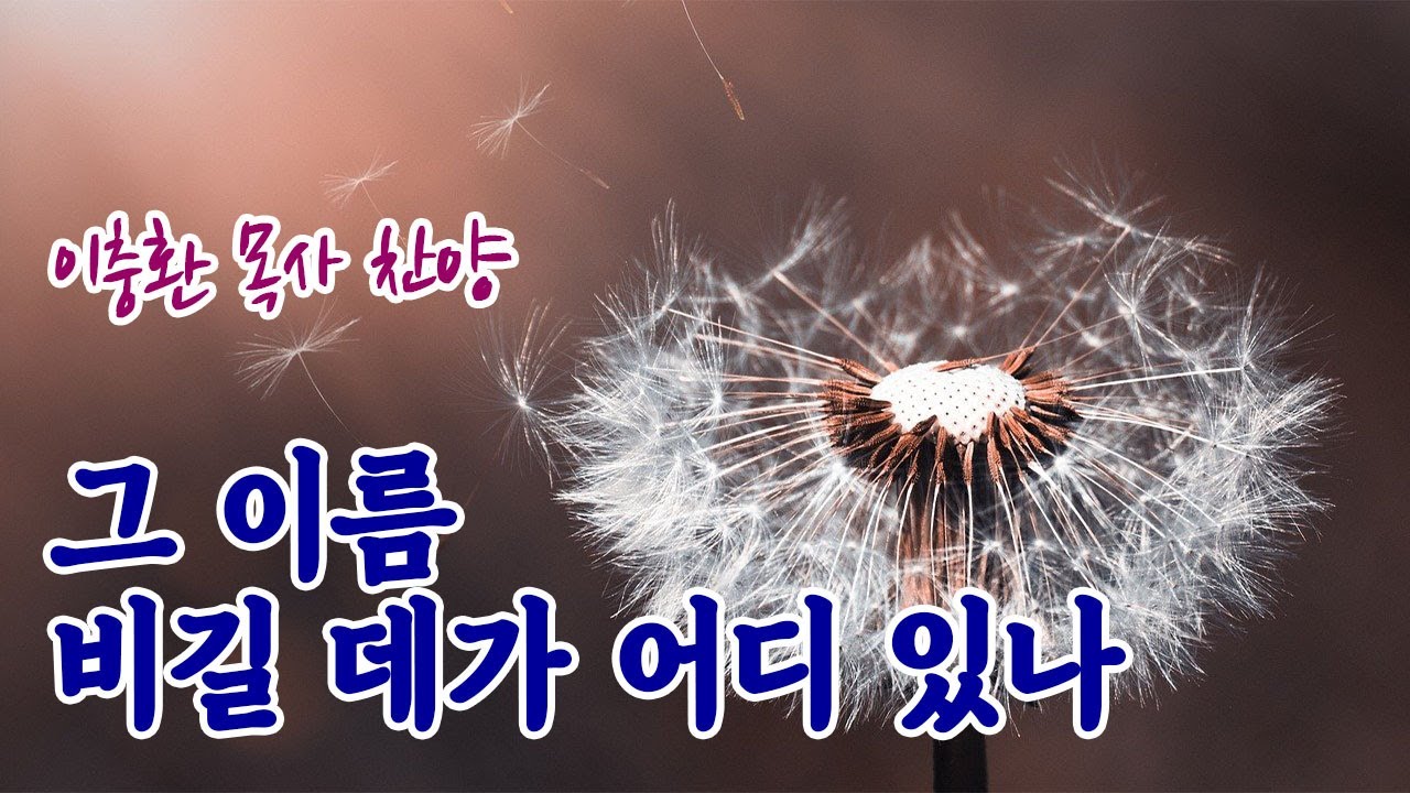 그 이름 비길 데가 어디있나   이충환 목사 찬양