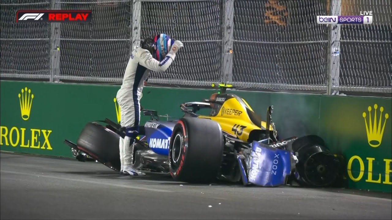 Colapinto's MASSIVE Crash During Q2 in Las Vegas