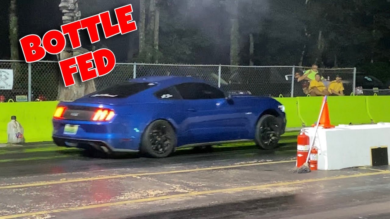 17  Mustang GT with Nitrous Outlet ProMax System overview and 1st run on the Dragstrip!