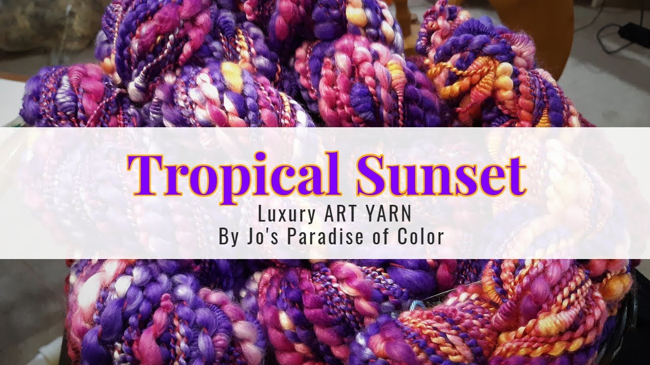 Spinning up Tropical Sunset Luxury ART YARN