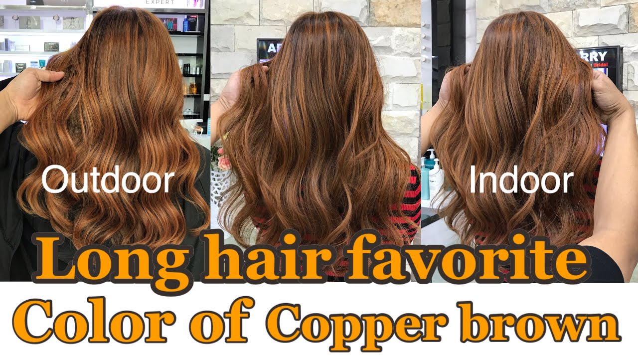 long hair favorite color of copper brown