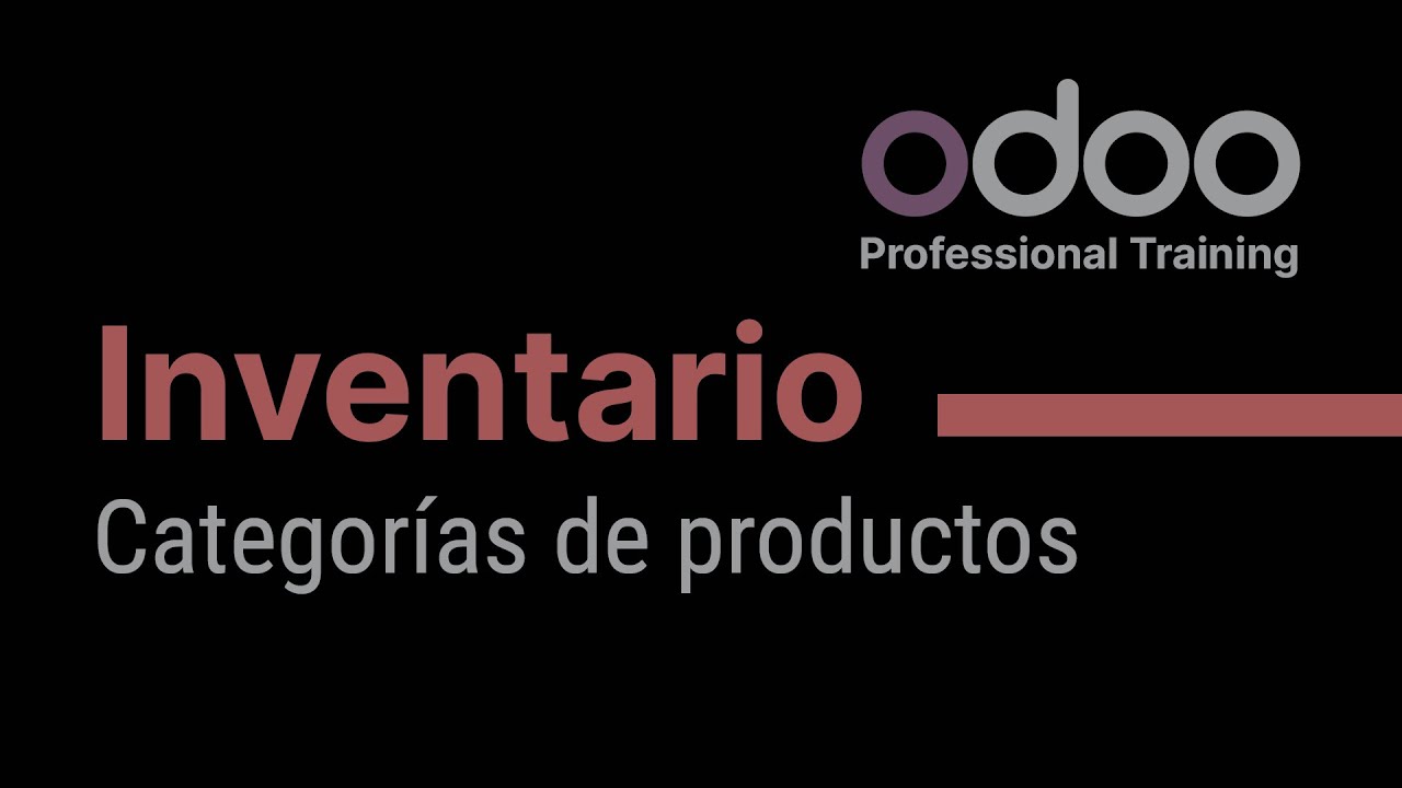 Inventario Odoo - Categoría de productos