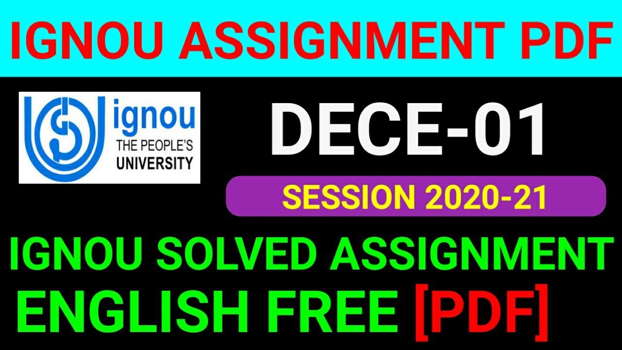 DECE-1 Solved Assignment 2021, DECE 1 Solved Assignment 2020-21 in English, DECE 1 Assignment