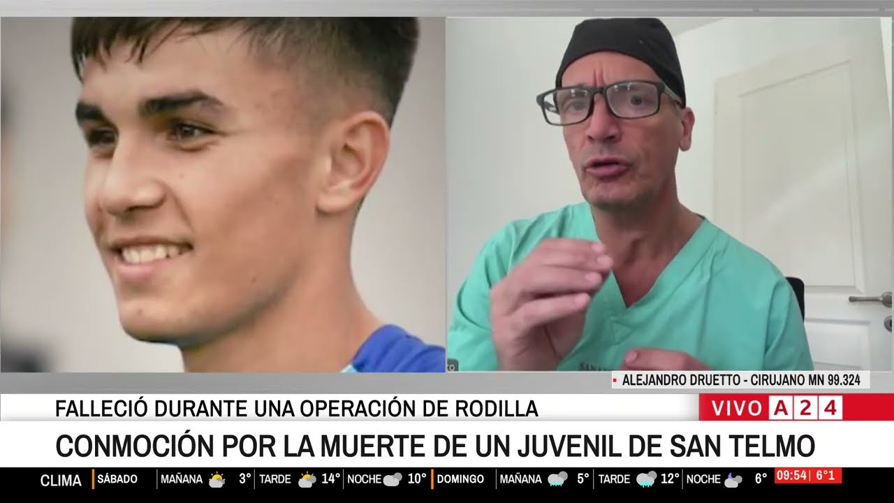 🔴 CONMOCIÓN POR LA MUERTE DEL JUVENIL DE SAN TELMO EN UNA OPERACIÓN DE RODILLA