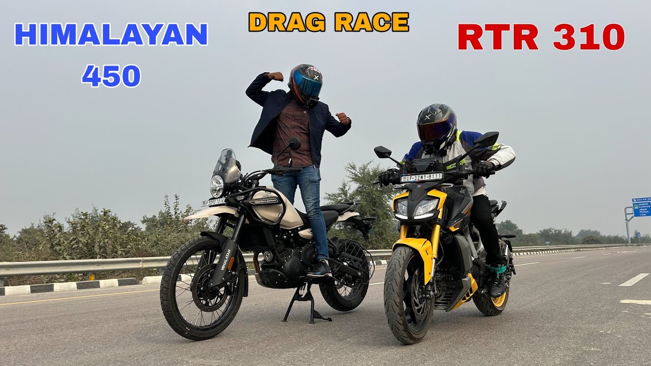 TVS APACHE RTR 310 VS Royal Enfield Himalayan 450 [ DRAG RACE ]