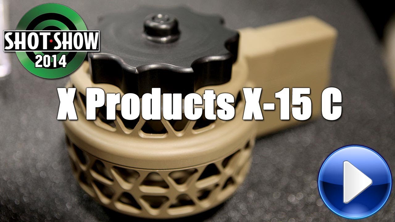 X Products X-15 AR-15 Drum Magazine @ 2014 SHOT Show