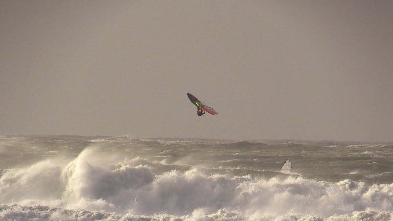 Ophelia meets Wissant / Windsurfing storm Ophelia at Wissant
